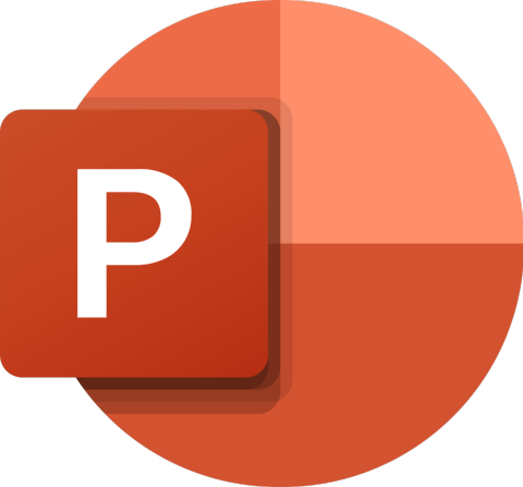 Das Logo des Programms Microsoft Powerpoint